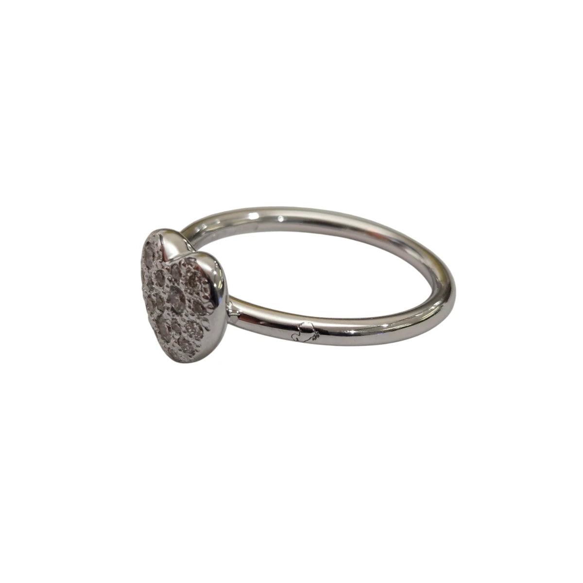 Anello DoDo Cuore Oro Bianco e Diamanti Bianchi