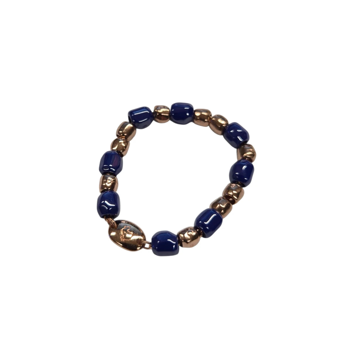 Anello DoDo Mingranelli Oro Rosa e Ceramica Blu