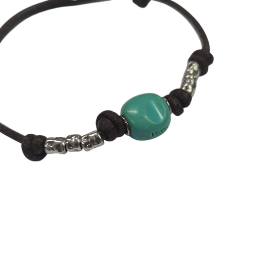 Bracciale Cordin DoDo 6 Granelli e Pepita Azzurra