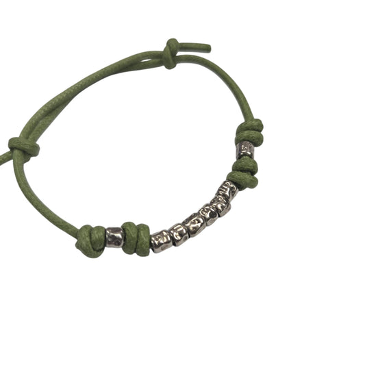Bracciale Cordino verde DoDo 8 Granelli