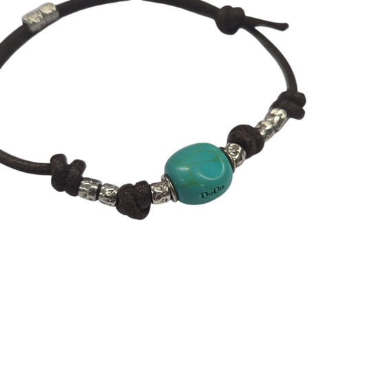 Bracciale Cordin DoDo 8 Granelli e Pepita Azzurra
