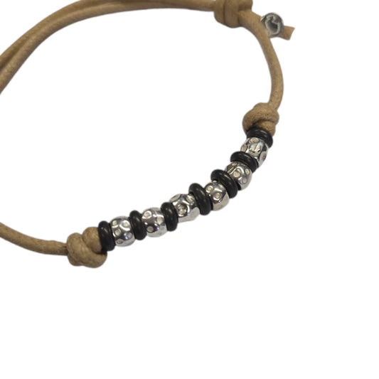 Bracciale Cordino DoDo Rondelle Titanio e Granelli