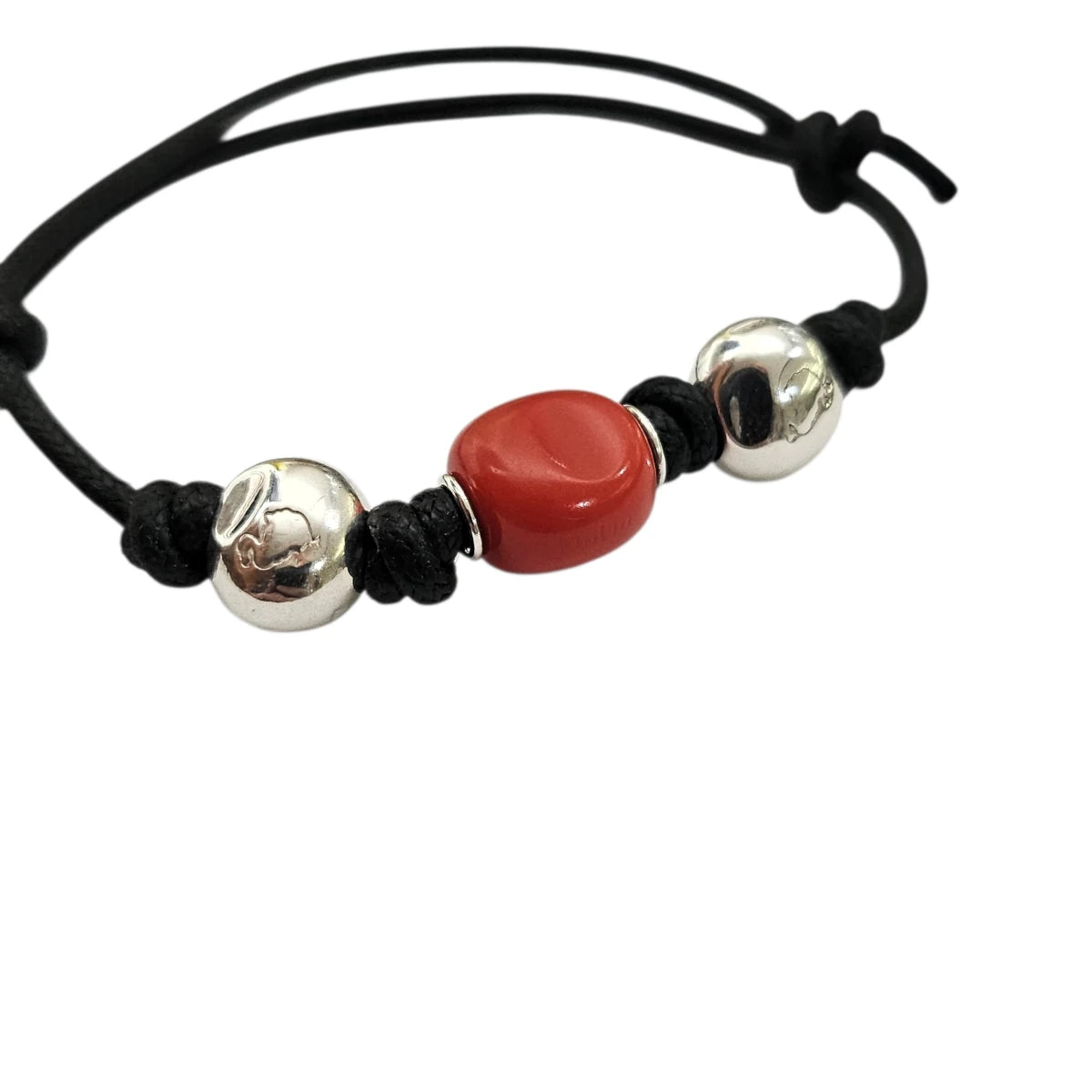 DoDo Bracelet Cord 2 Nuggets and Red Nugget