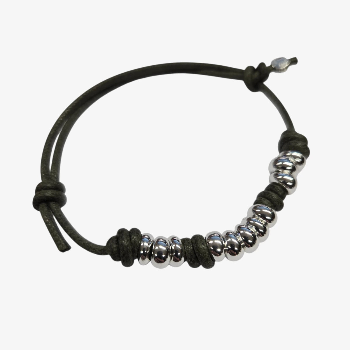 Bracciale Cordino Spesso 11 Rondelle Bold