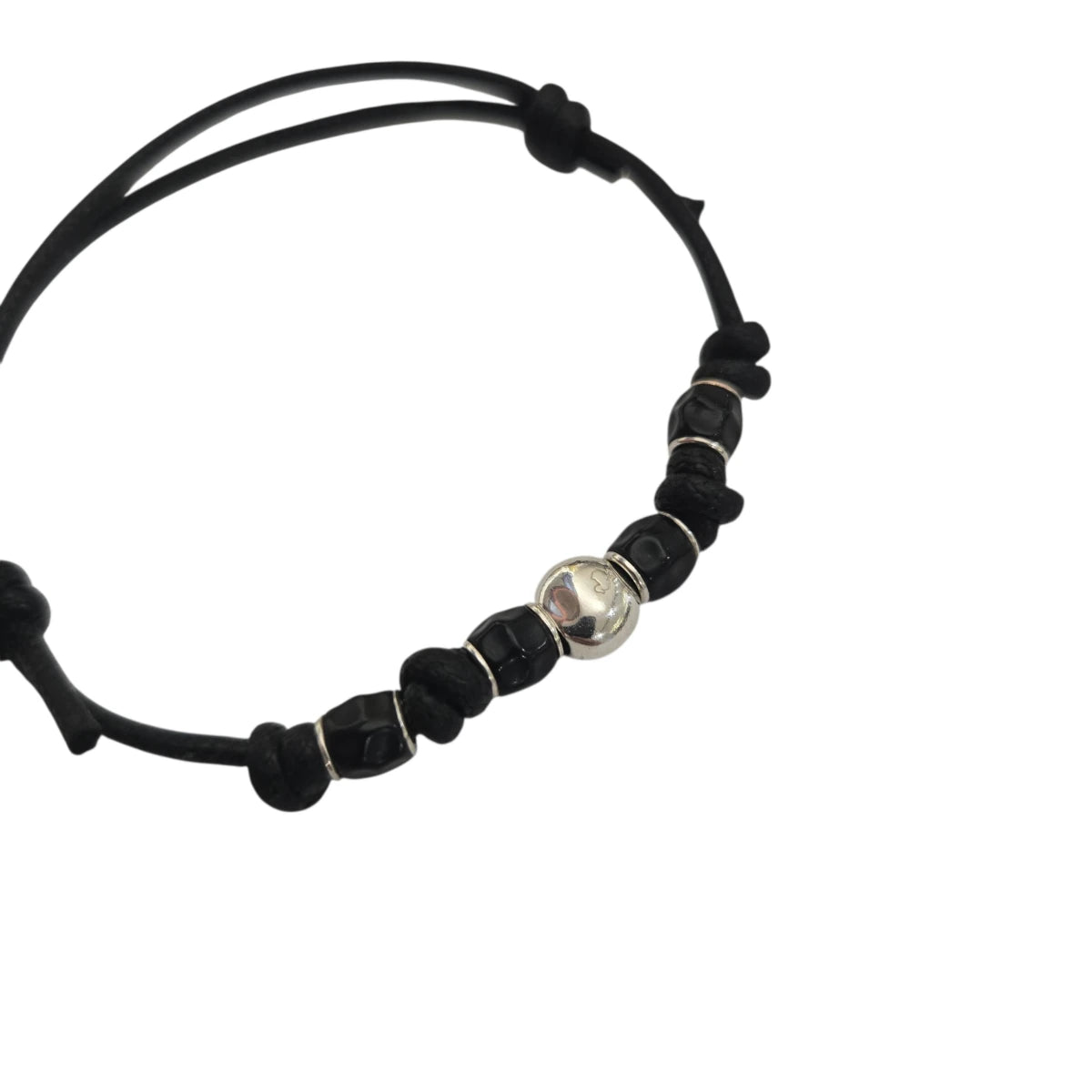 Bracciale Cordino DoDo Granelli Neri e Pepita