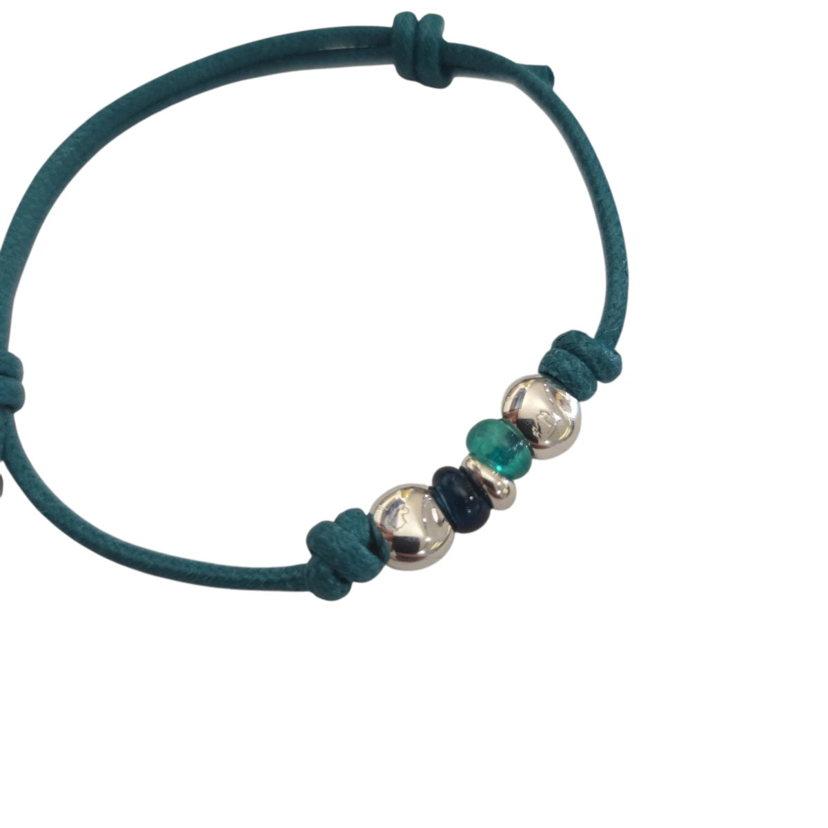 Bracciale Cordino DoDo Pepite e Rondelle Blu