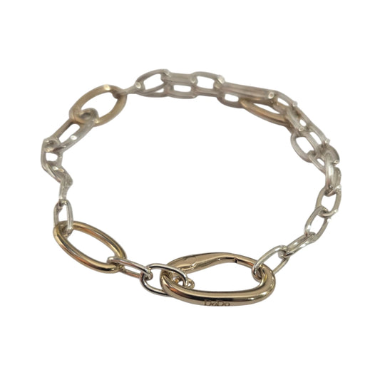 bracciale essentials argento & argento dorato