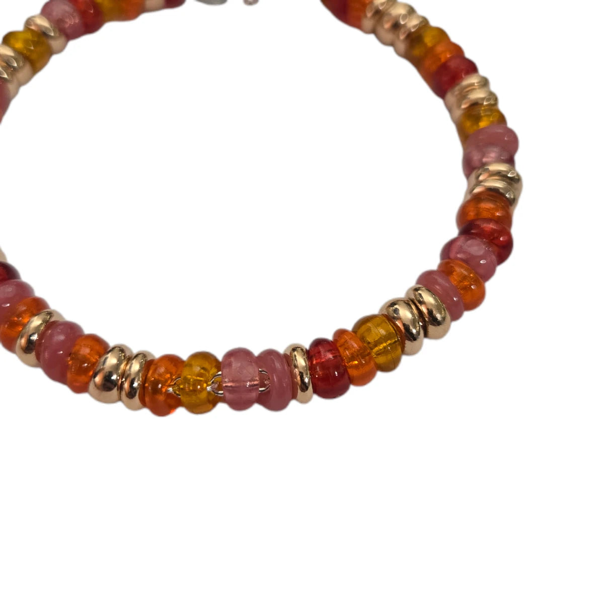Bracciale DoDo Rondelle Argento dorato e Pet