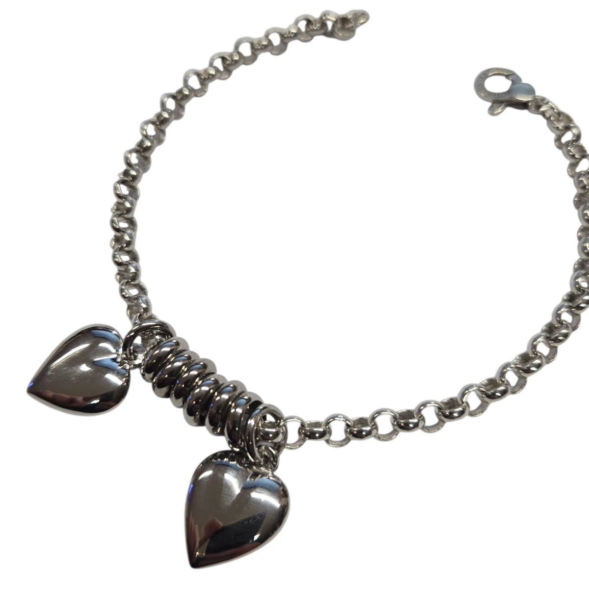Bracciale Raspini Rolò Rondelle e Due Cuori