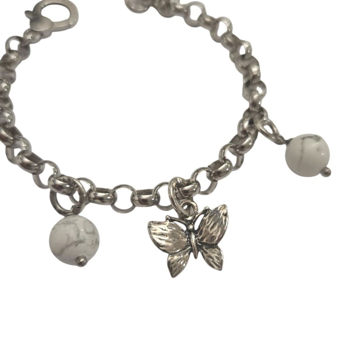 Bracciale Giovanni Raspini farfalla e agata bianca