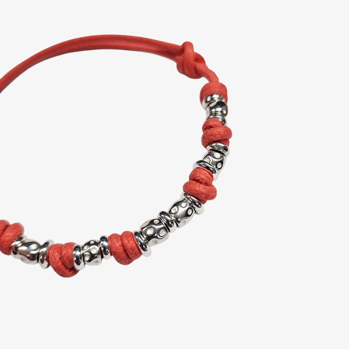 Bracciale Cordino Spesso 11 Rondelle e 6 Granelli