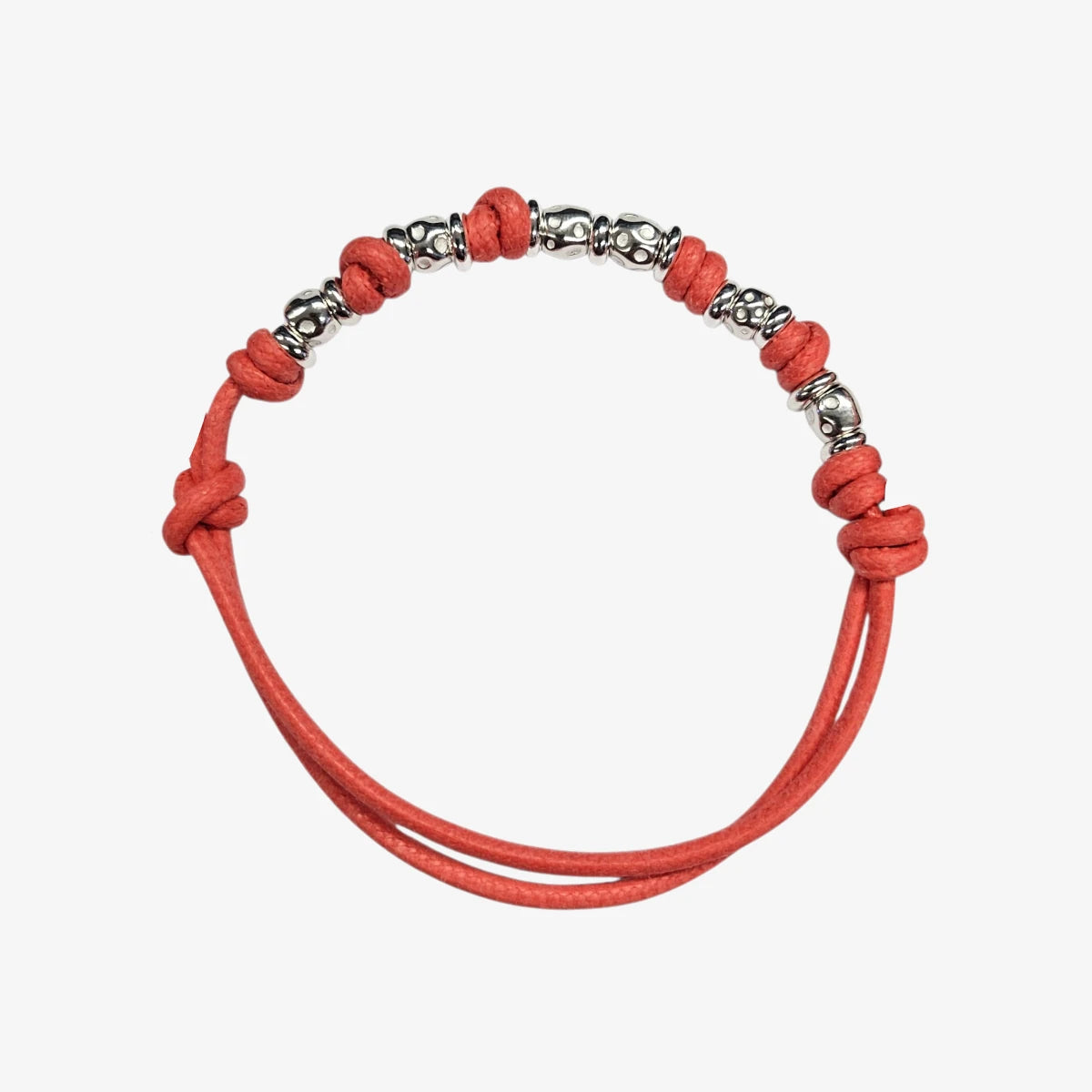Bracciale Cordino Spesso 11 Rondelle e 6 Granelli
