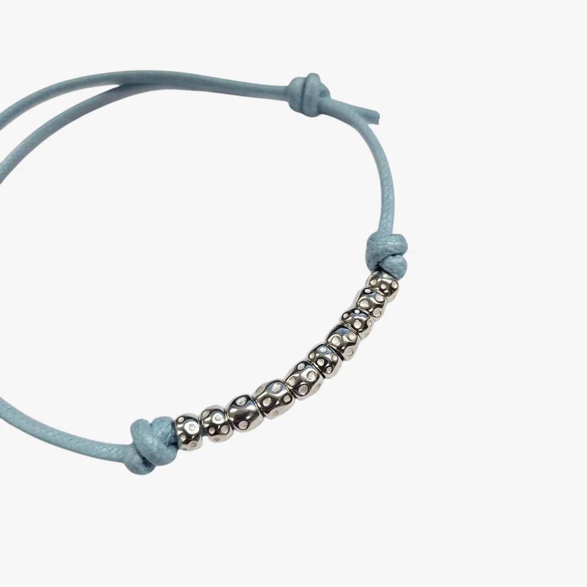 Bracciale Cordino Spesso Barretta 10 granelli