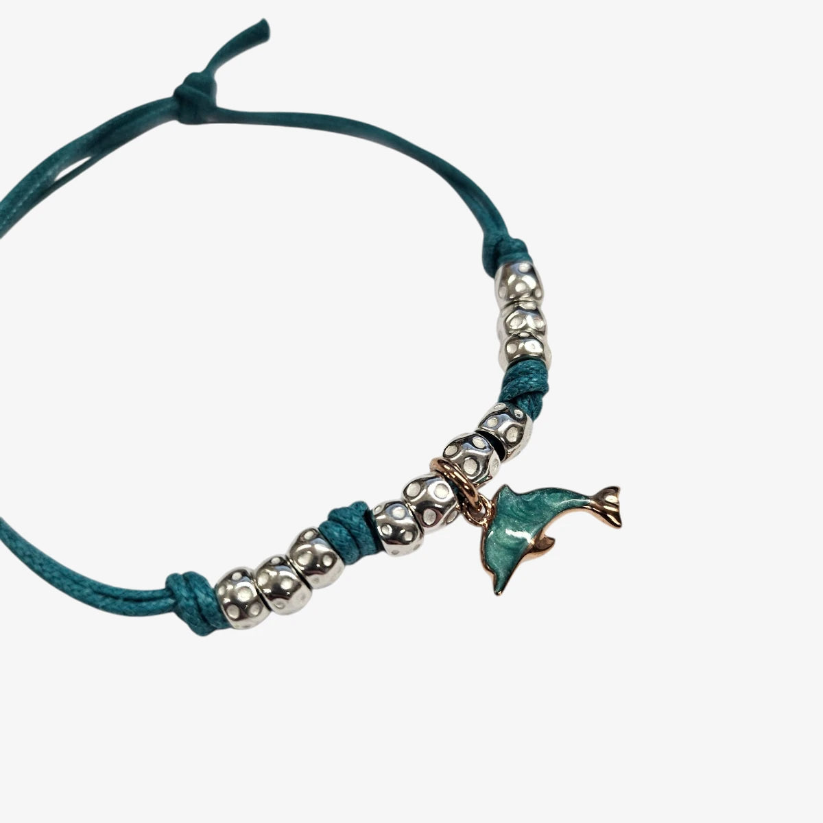 Bracciale Cordino sottile Delfino Azzurro