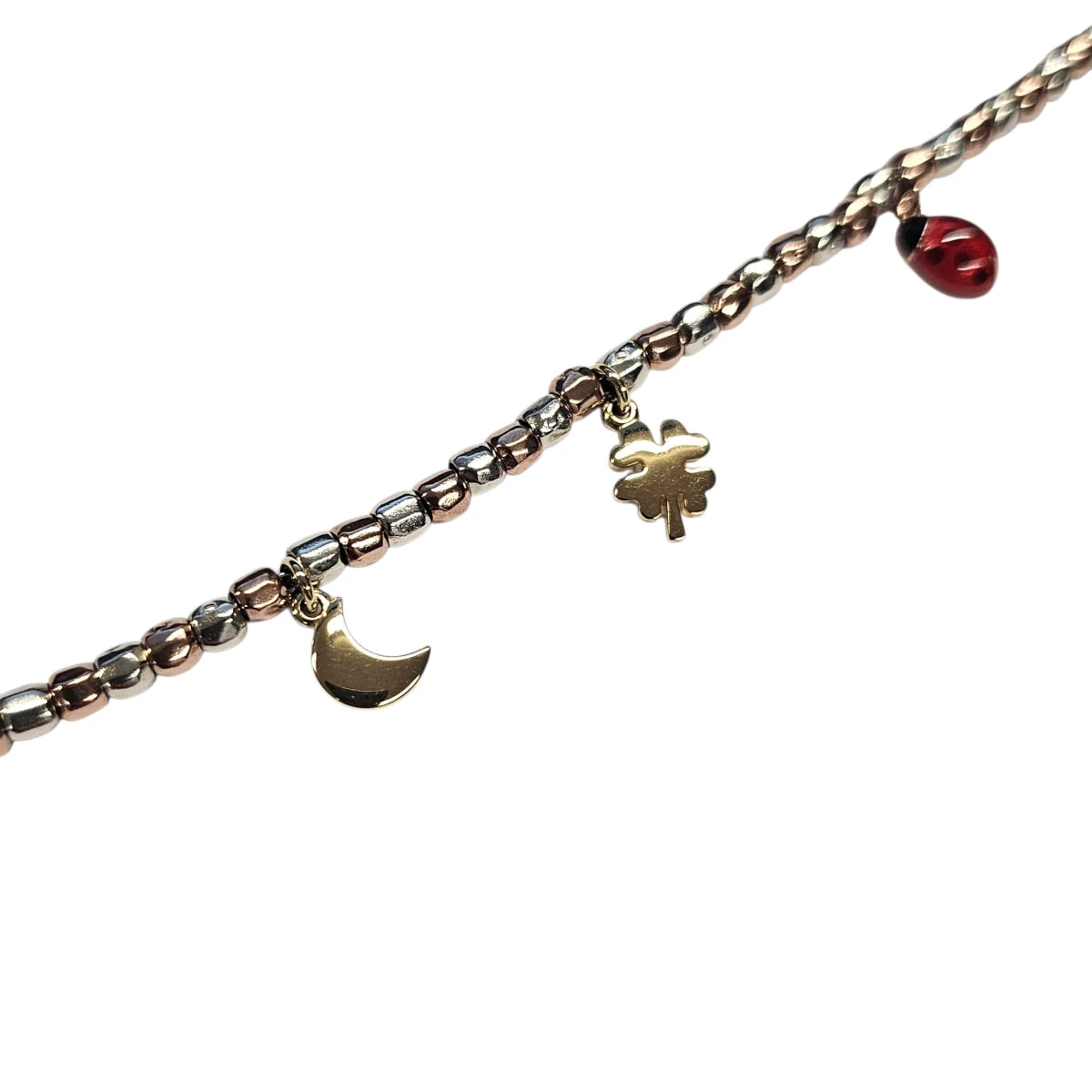 Bracciale DoDo Mini Granelli Argento e Oro rosa