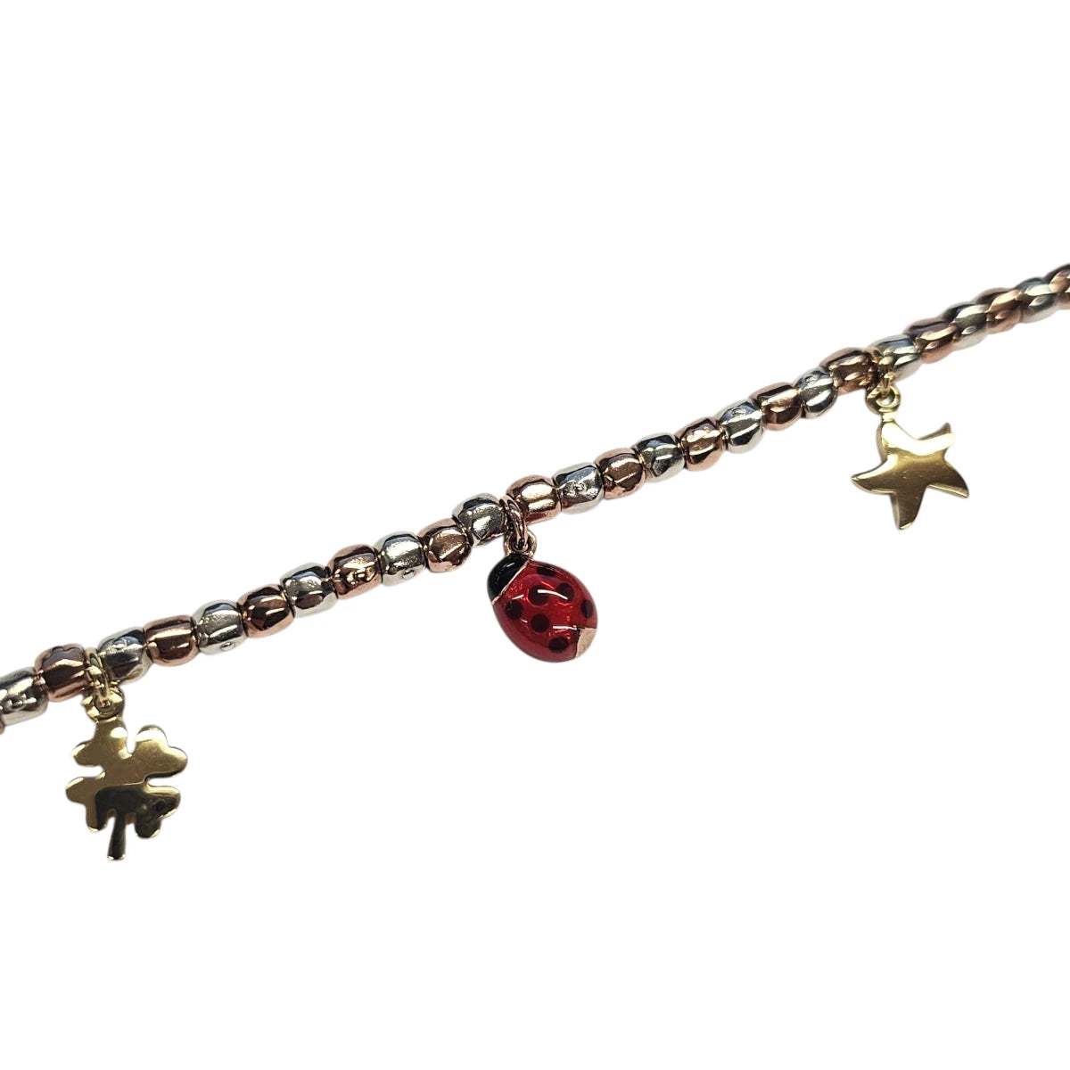 Bracciale DoDo Mini Granelli Argento e Oro rosa