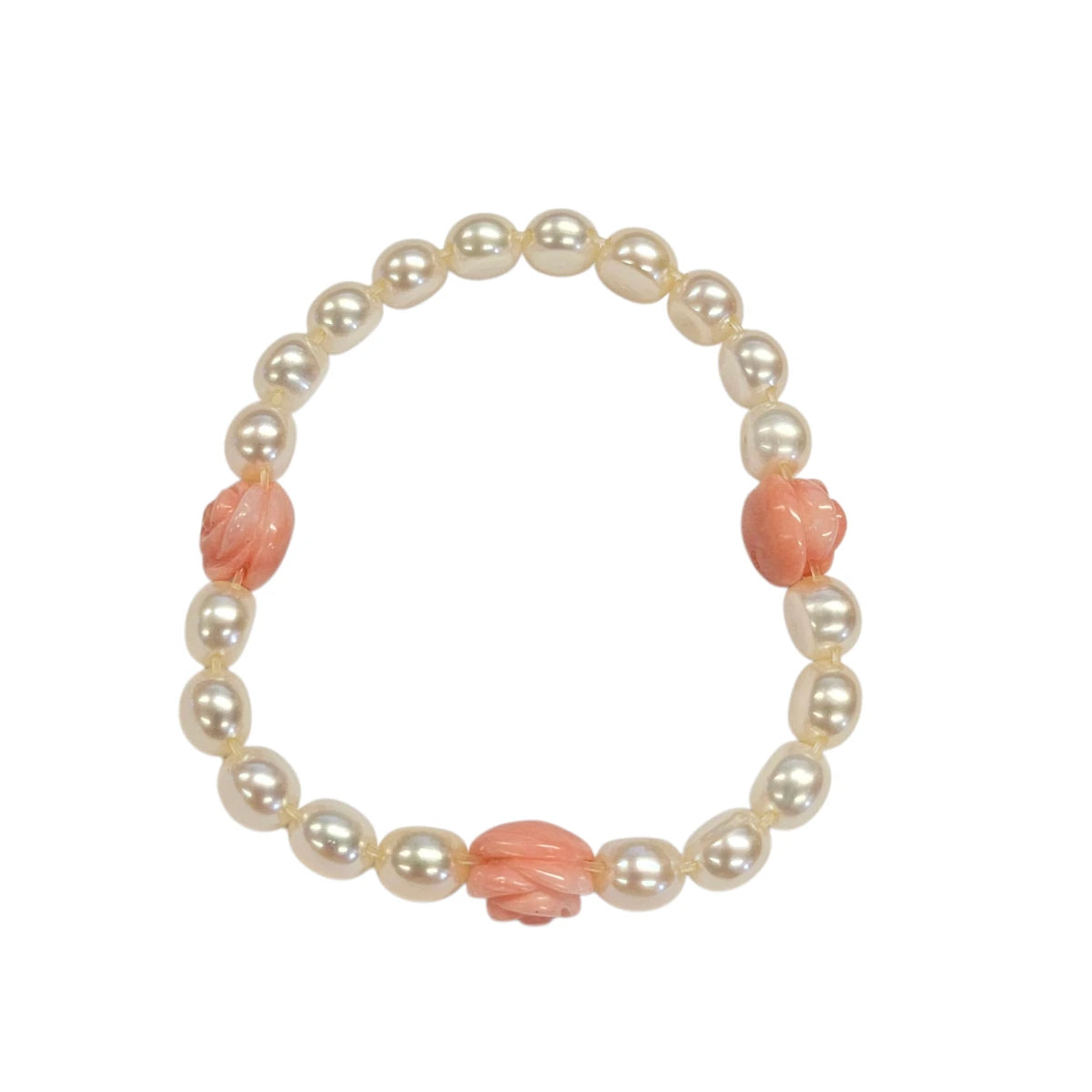 Bracciale Elastico MiMi Milano Perle e Rose