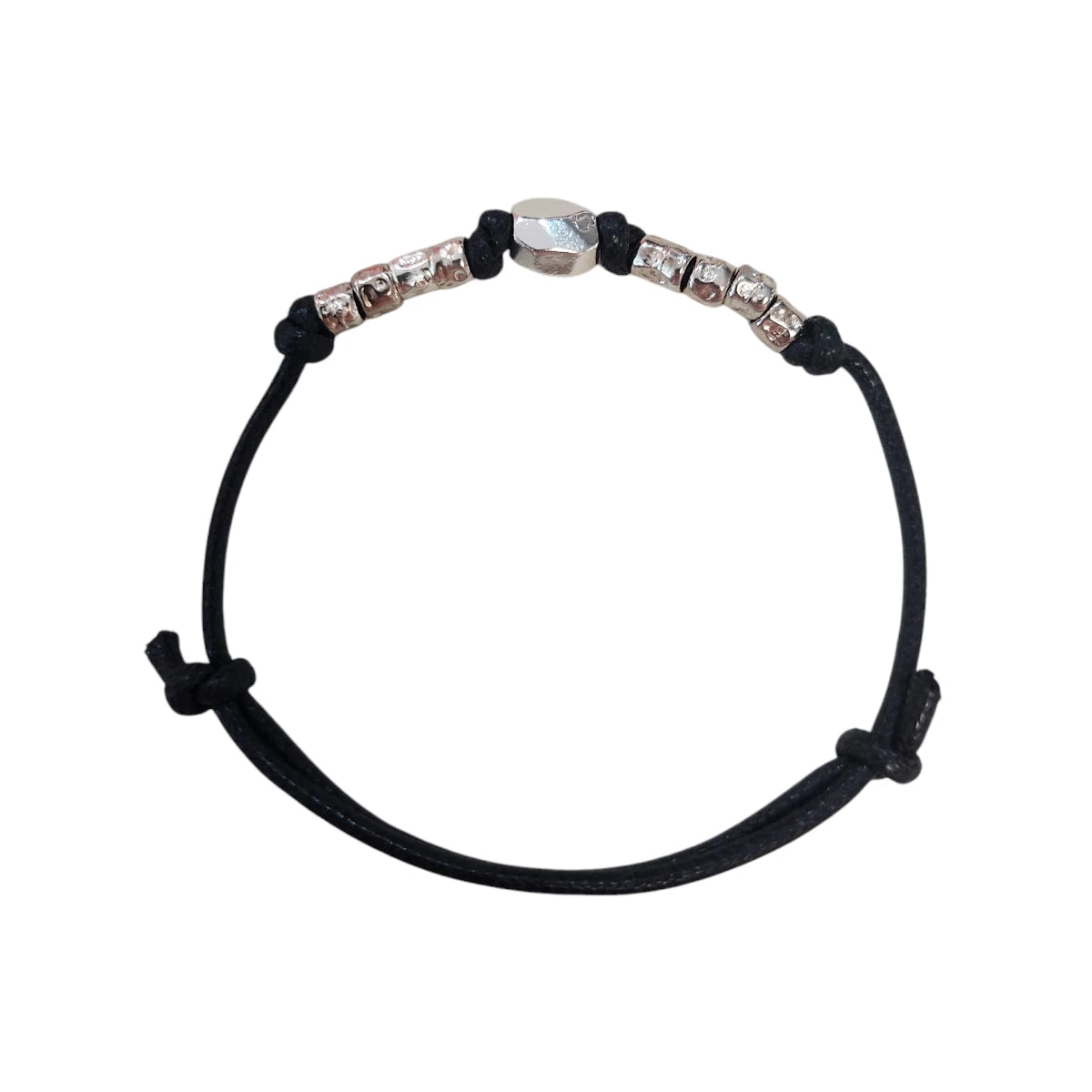 UsatoBene Bracciale DoDo cordino nero pepita e granelli