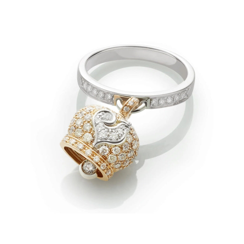 Anello Campanella piccolo pavé diamanti