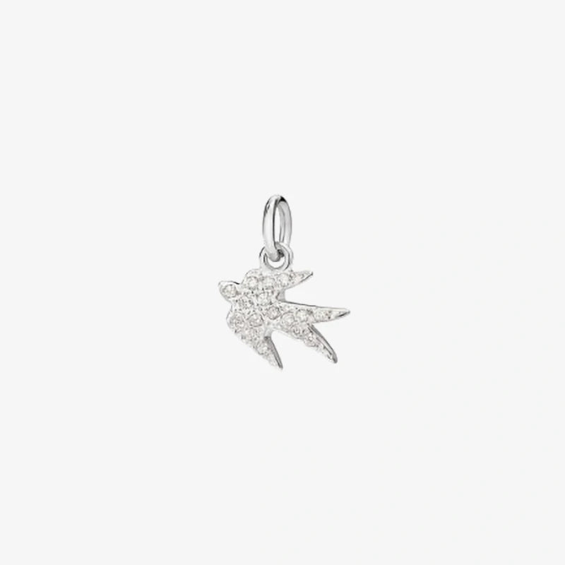 Charm DoDo Rondine con Diamanti Bianchi