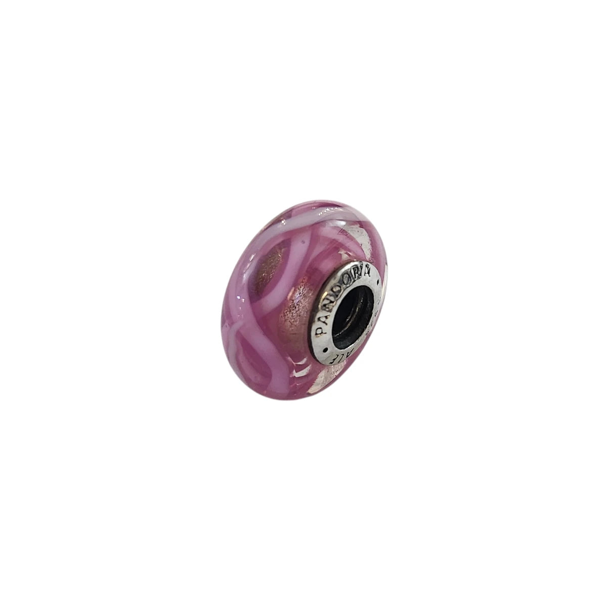 Charm Pandora Vetro di Murano Rosa Striato