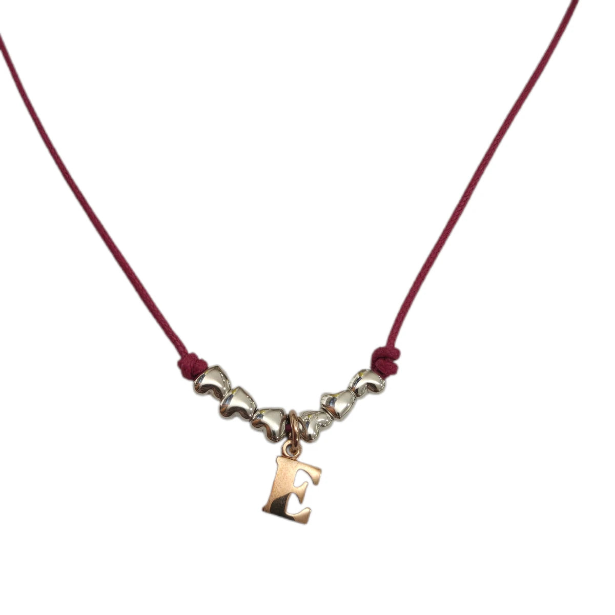 Collana DoDo Cuori e Lettera E