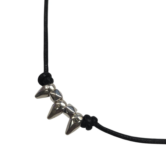 Collana DoDo Cordino Spike Argento