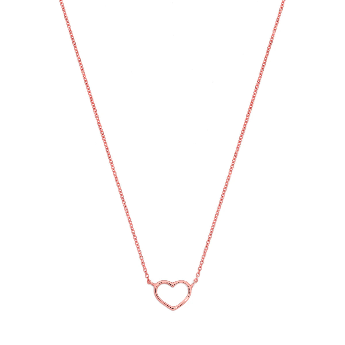 Collana con cuore a filo in oro rosa