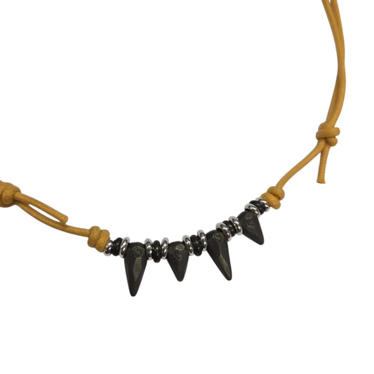 Collana DoDo Cordino Spike e Rondelle