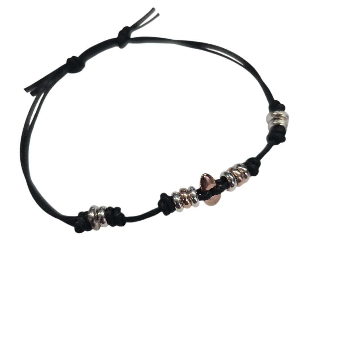 Bracciale Cordino DoDo Chicco di Riso e Rondelle Rosa
