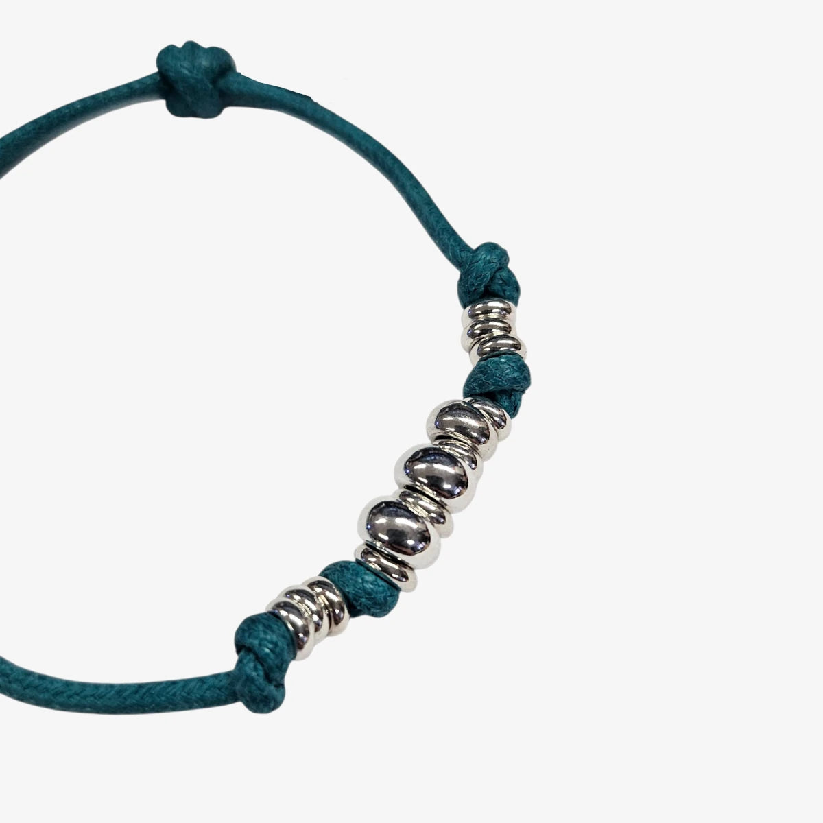 Bracciale Cordino Spesso 3 Rondelle Bold e 10 Rondelle