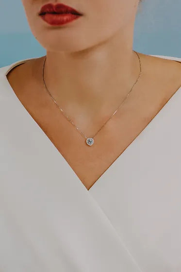 Collana acquamarina a cuore