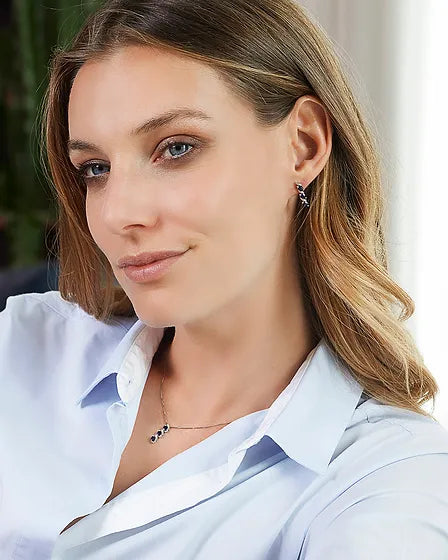 Orecchini Vittoria trilogy con zaffiri