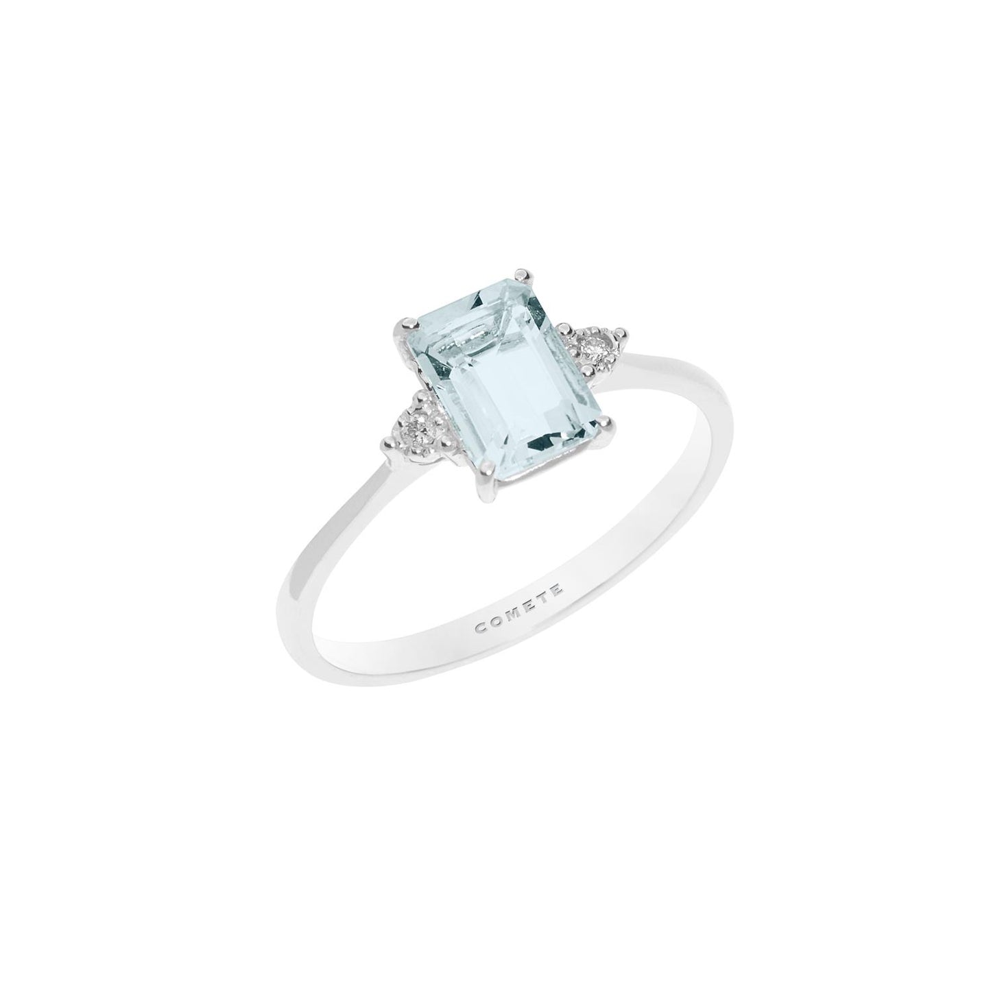 Anello acquamarina ottagonale