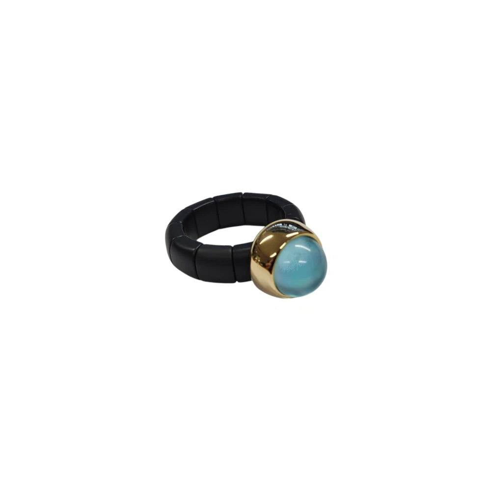 Anello Aura Dama Piccolo Nero e Azzurro