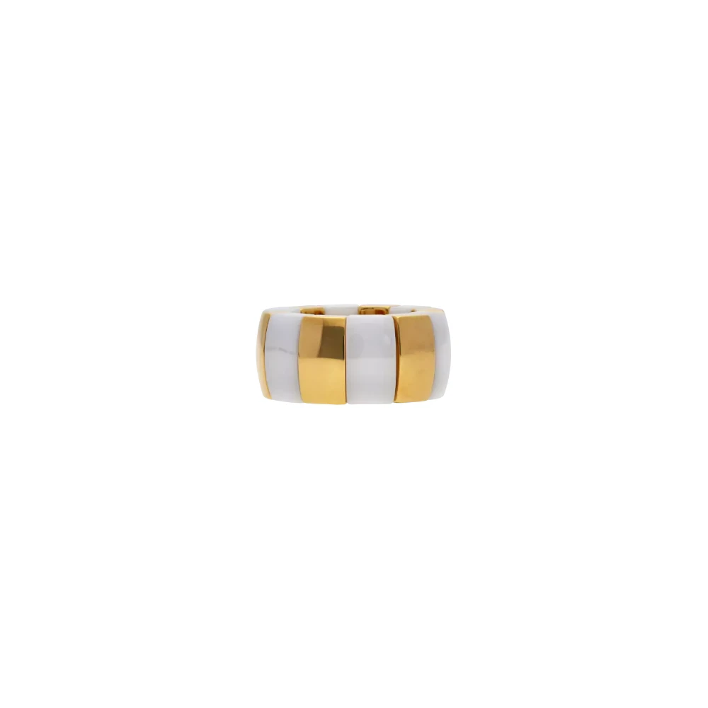 Anello Aura Oro e Bianco