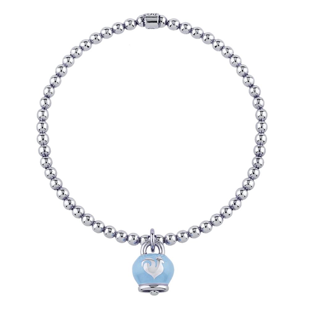 Bracciale elastico campanella turchese