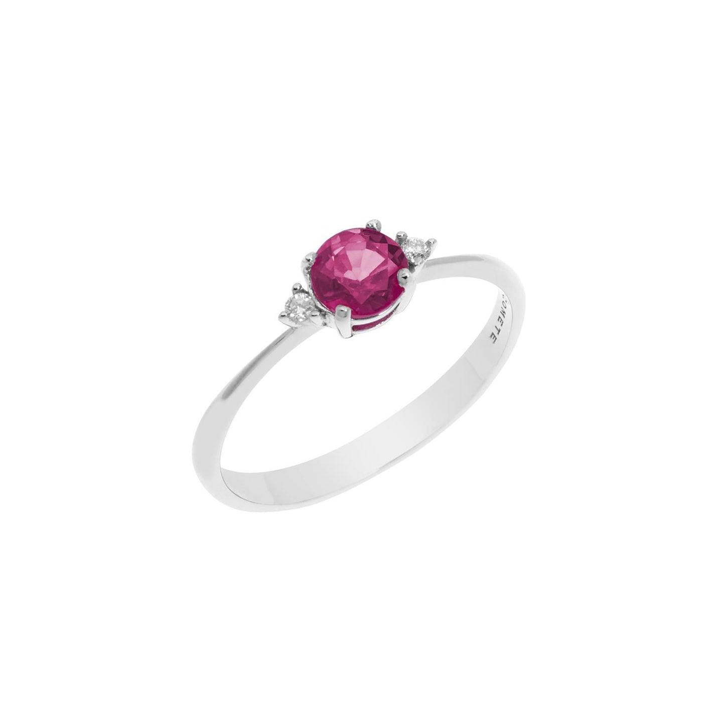 Anello rubino tondo