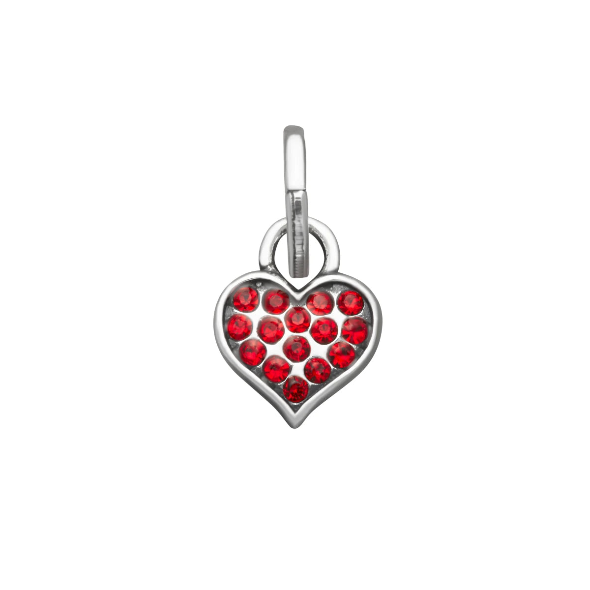 Mini Charm Cuore Crystal Rosso