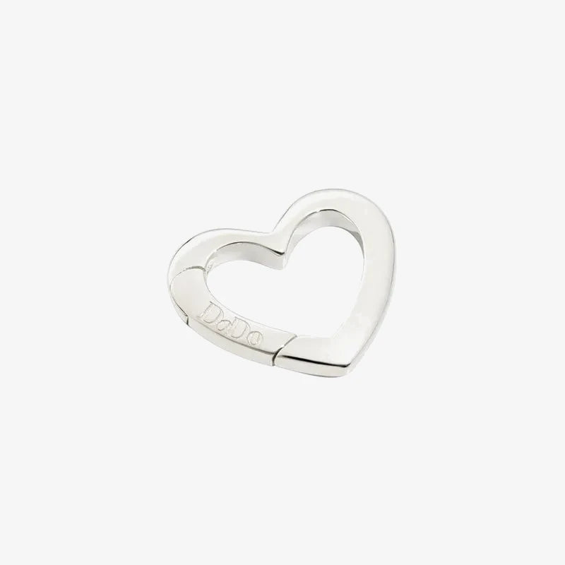 Moschettone Cuore Grande in Argento