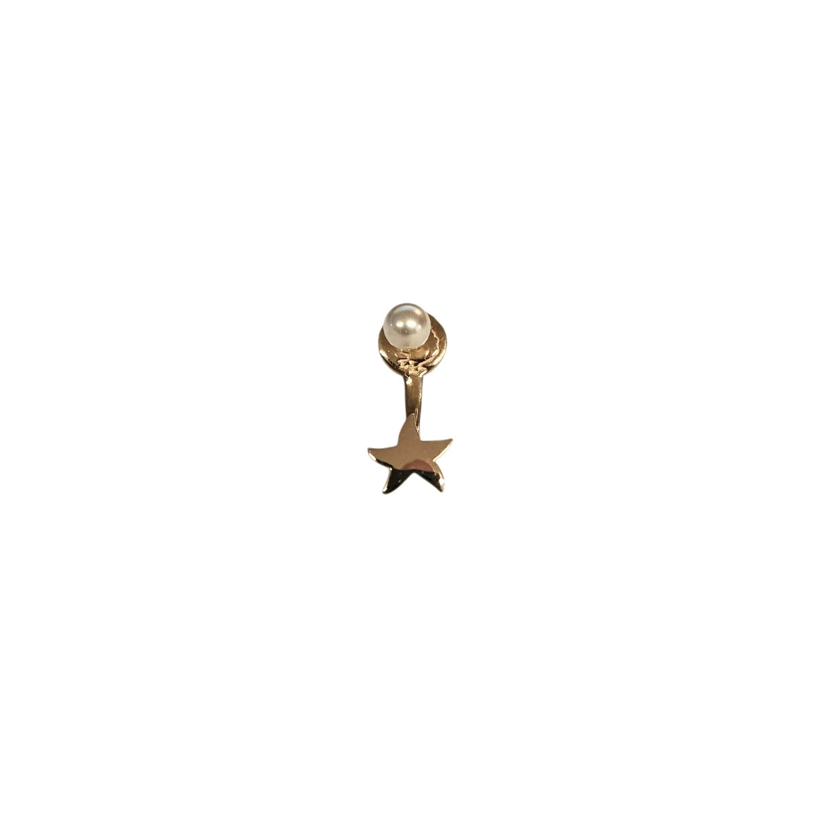 Mono Orecchino DoDo stud stellina con 1 perla di cristallo