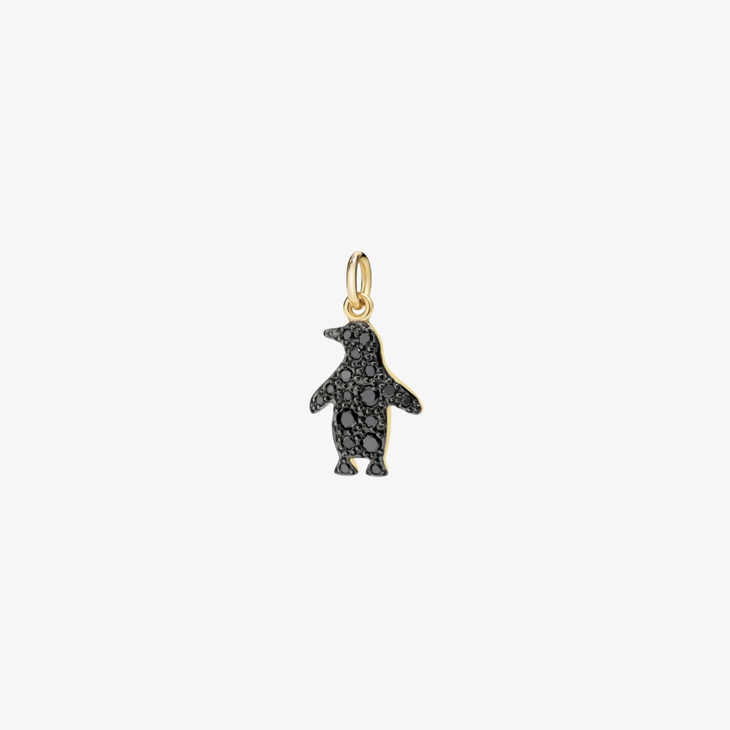 Charm Pinguino Oro e Diamanti Neri