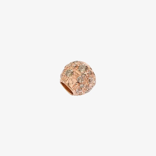 componente pepita oro rosa & diamanti brown