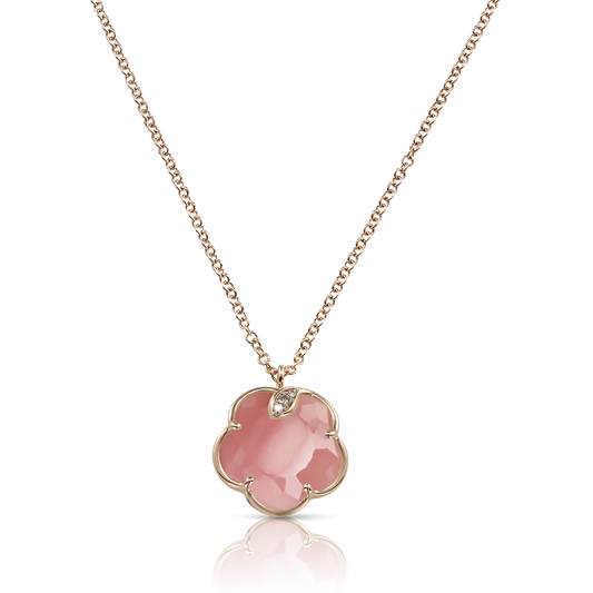 Collana Petit Joli calcedonio rosa