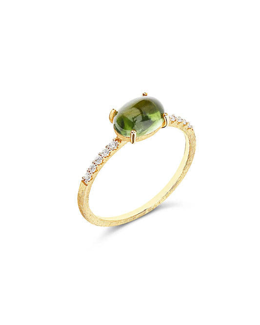 Anello Dancing Tourmalines verde medio