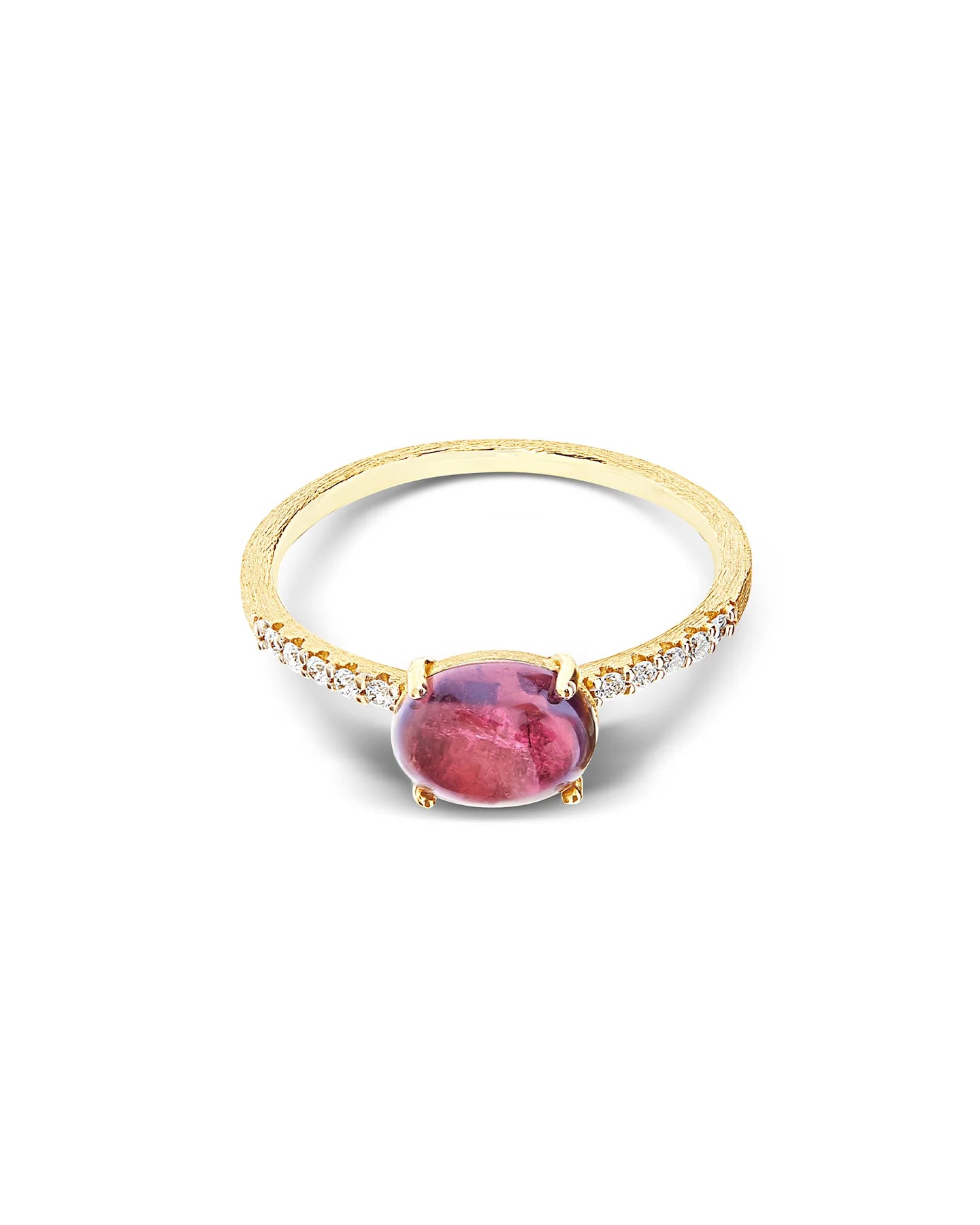 Anello Dancing Tourmalines rosa medio