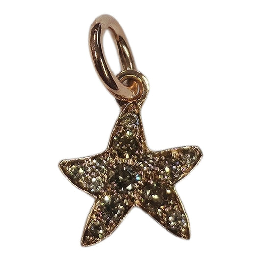 Charm DoDo Stella Oro Rosa Diamanti Brown