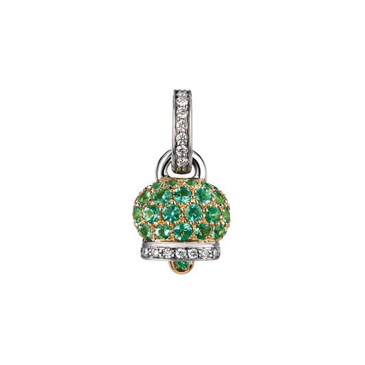 Campanella piccola pavé smeraldi