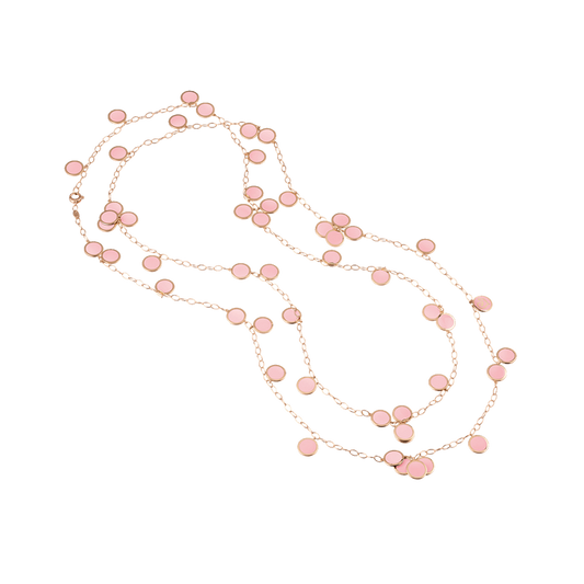 Collana Paillettes rosa