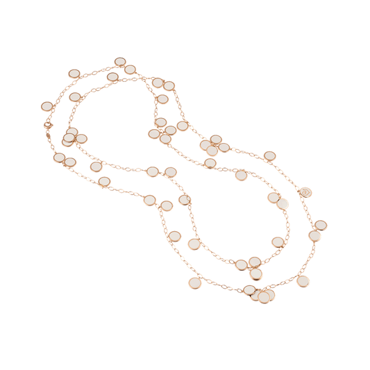 Collana Paillettes bianca